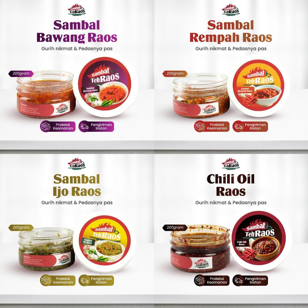 

Sambal Teh Raos | Sambal ijo Raos | Sambal Rempah Raos | Chili Oil Raos - Homemade Fresh