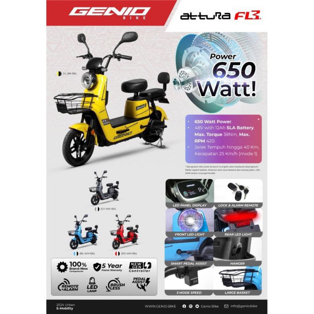 Sepeda Listrik Genio Fl3
