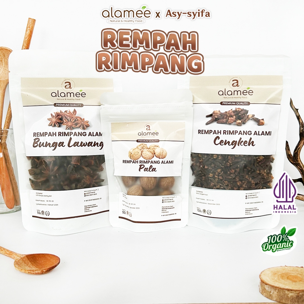 

Bumbu Dapur Rempah Temulawak Jahe Kunyit Lada Hitam Kencur Pala Ketumbar Kering Rimpang Cinnamon