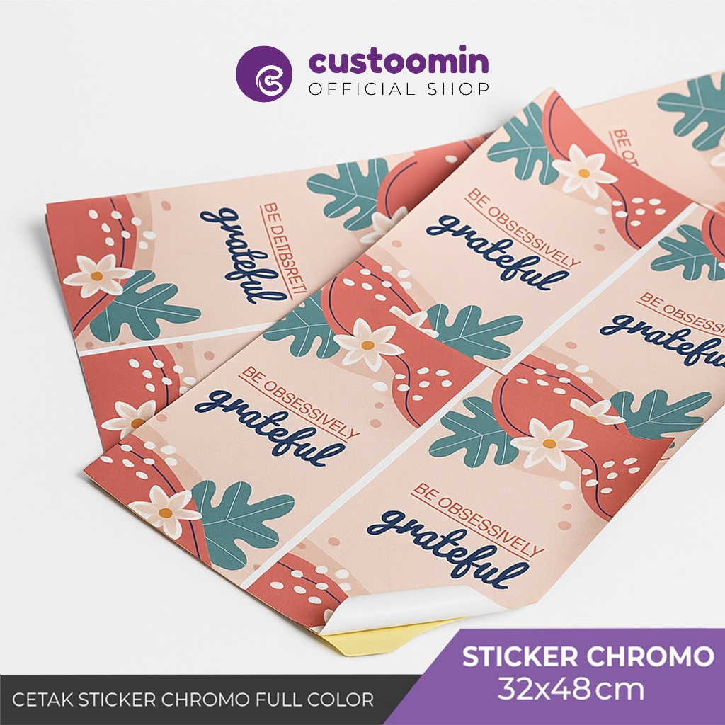 

Cetak Sticker A3+ (32x48 cm) #Stiker Chromo - Full Color - Custom | Custoom.in