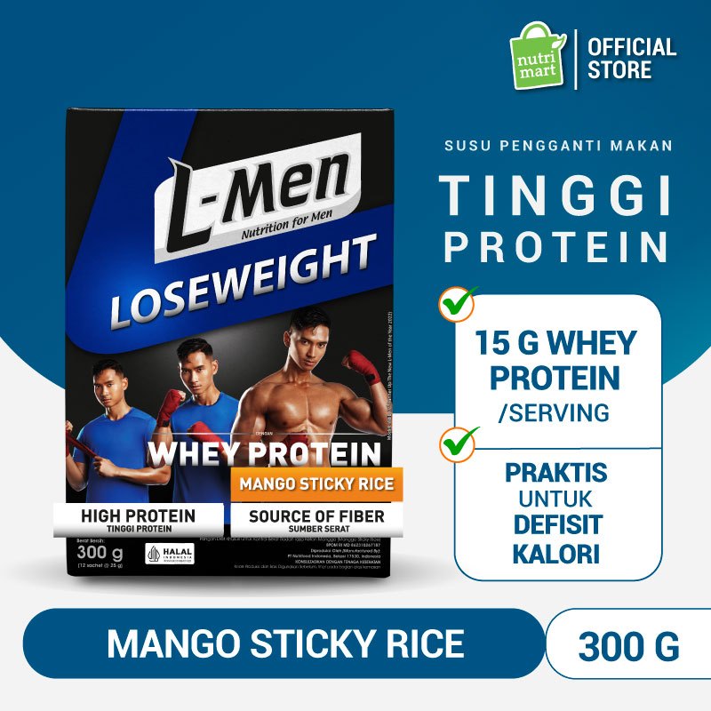 L-Men Lose Weight Mango Sticky Rice 300g - Suplemen Penurun Berat Badan Tinggi Whey Protein