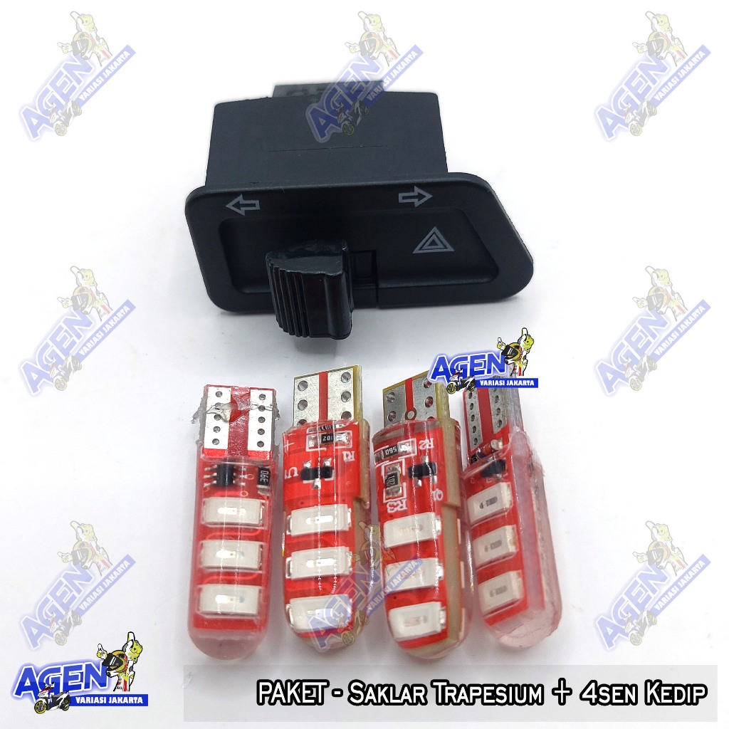 Tombol Saklar Sein Sen lampu hazard + 4pc lampu sein motor supra x revo kharisma beat karbu