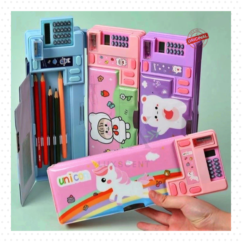 

Kotak pensil Tempat Pensil Multifungsi Kuromi Untuk Anak Perempuan, Tempat Pensil Otomatis Dengan Kunci Kata Sandi