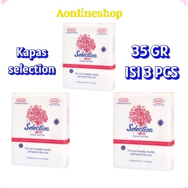 GROSIR Kapas Wajah Selection 35gr / 50gr / 75gr Paket Bundling Kapas 3pcs / 6pcs