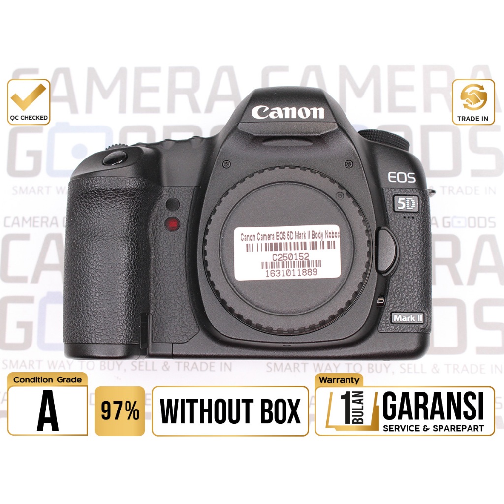 Kamera Canon EOS 5D Mark II DSLR Camera Full Frame Body Only Second Mulus 5D2  - Grade A - C250152