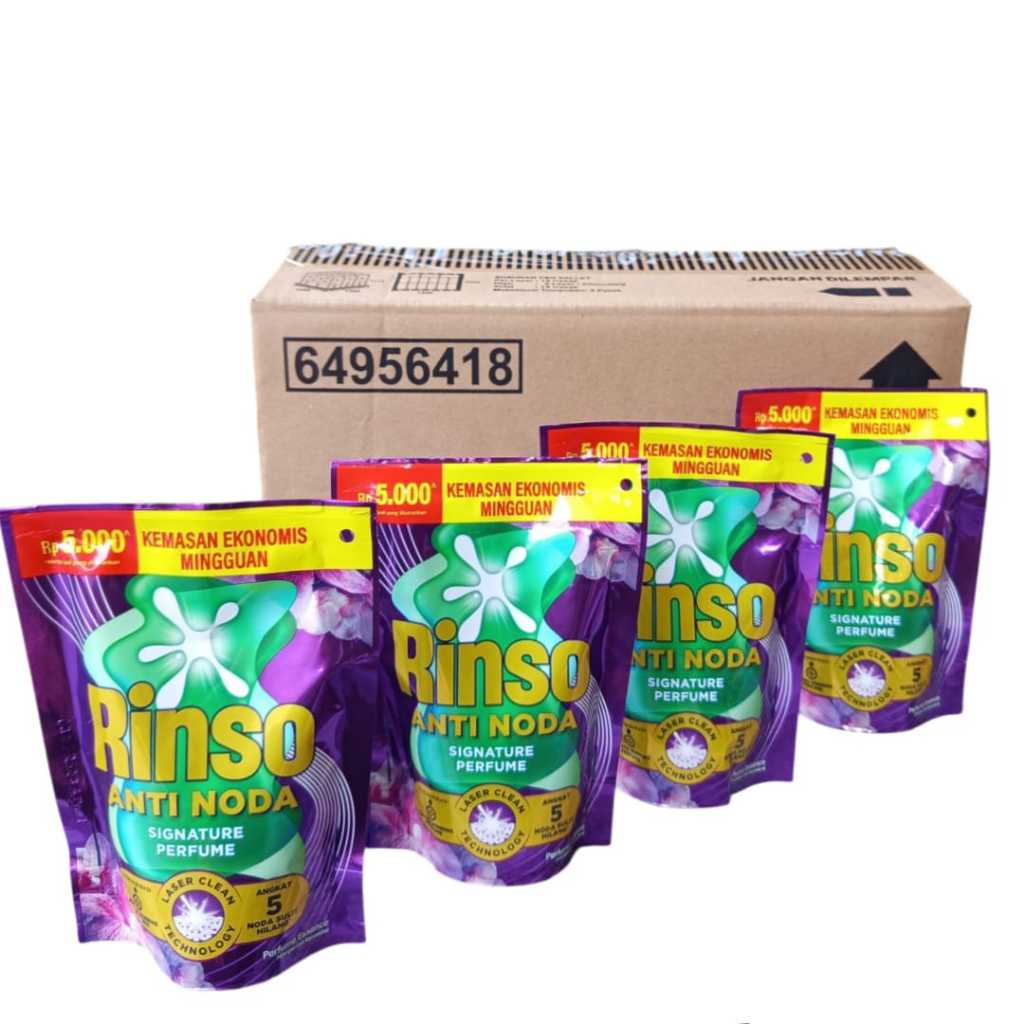 Rinso Anti Noda Signature Perfume Perfume Essence 200g Detergent Cair Paket 6 Pouch 5000an