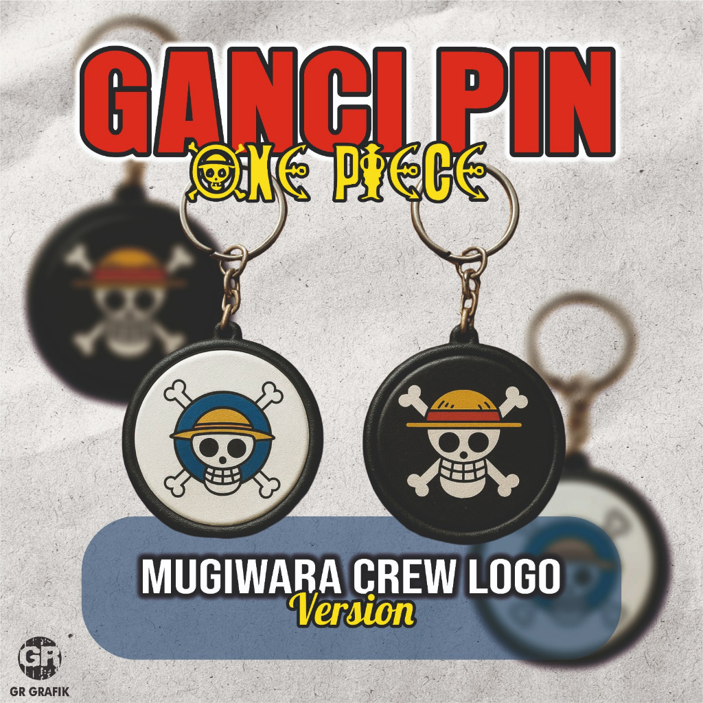 

Gantungan Kunci Logo Topi Jerami / One Piece Bolak Balik
