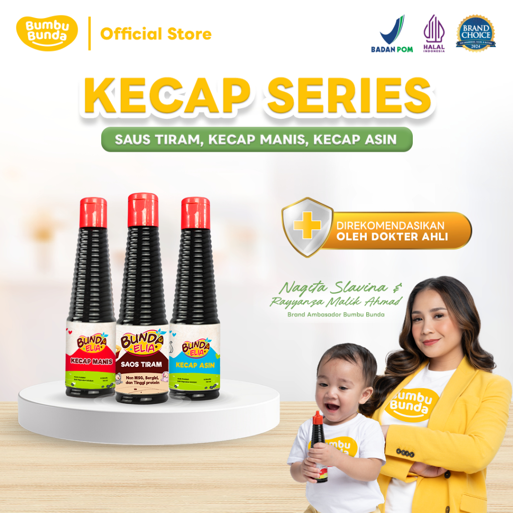 

Bumbu Bunda Elia Bundling hemat Kecap Series - Kecap MPASI | Saus MPASI | Saus Tiram | Kecap Manis | Kecap Asin