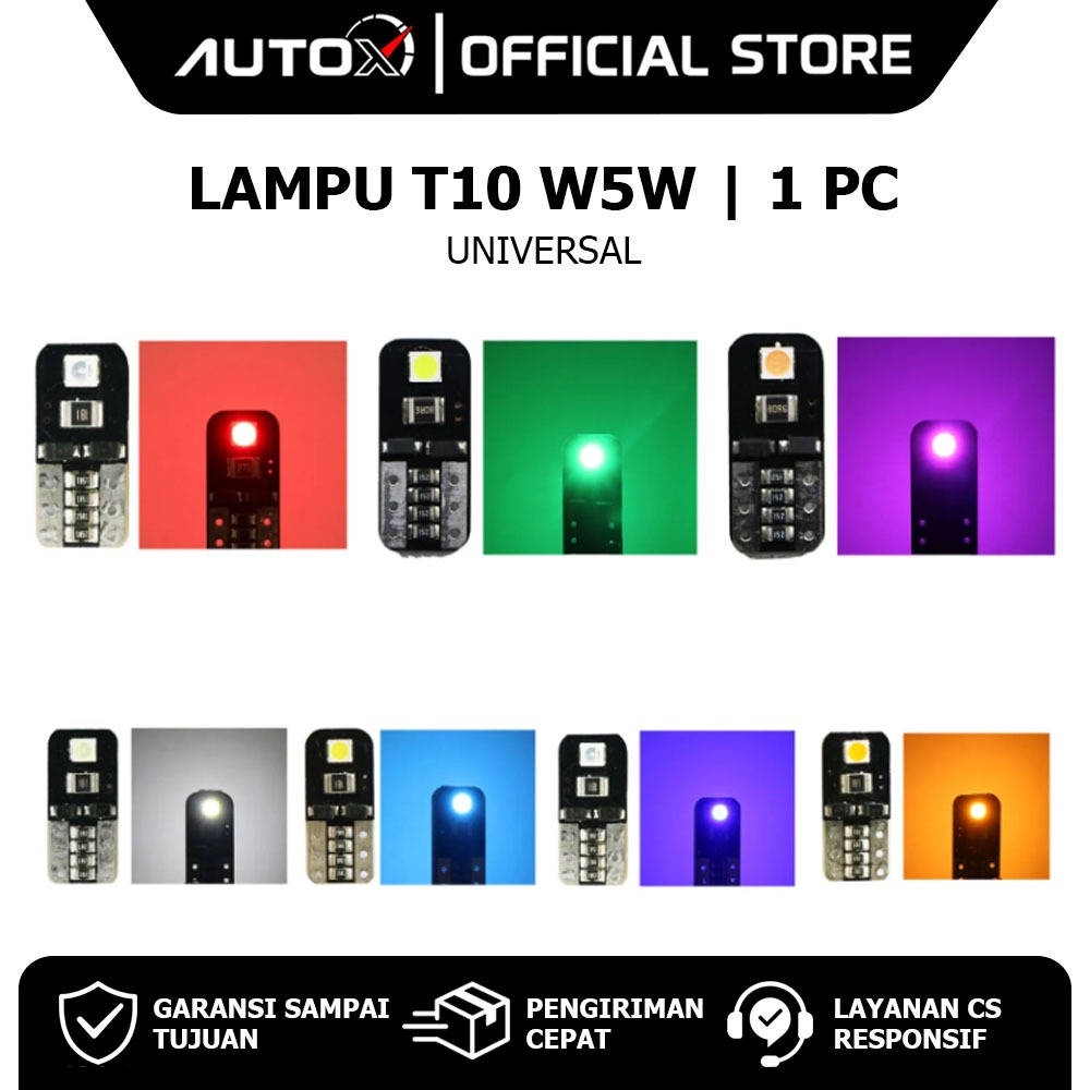 Lampu LED T10 W5W Vario 125 150 & Beat Pop Street & Scoopy & Mio S M3 & Tiger & ADV & Supra & RX Kin