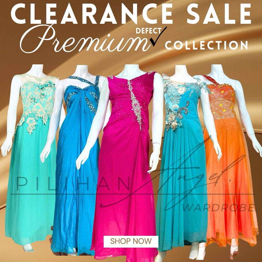 PREMIUM SALE - Dress Magenta Green Party Pesta Orange Aqua Pink Mint Biru Fuschia Brokat Bridesmaid