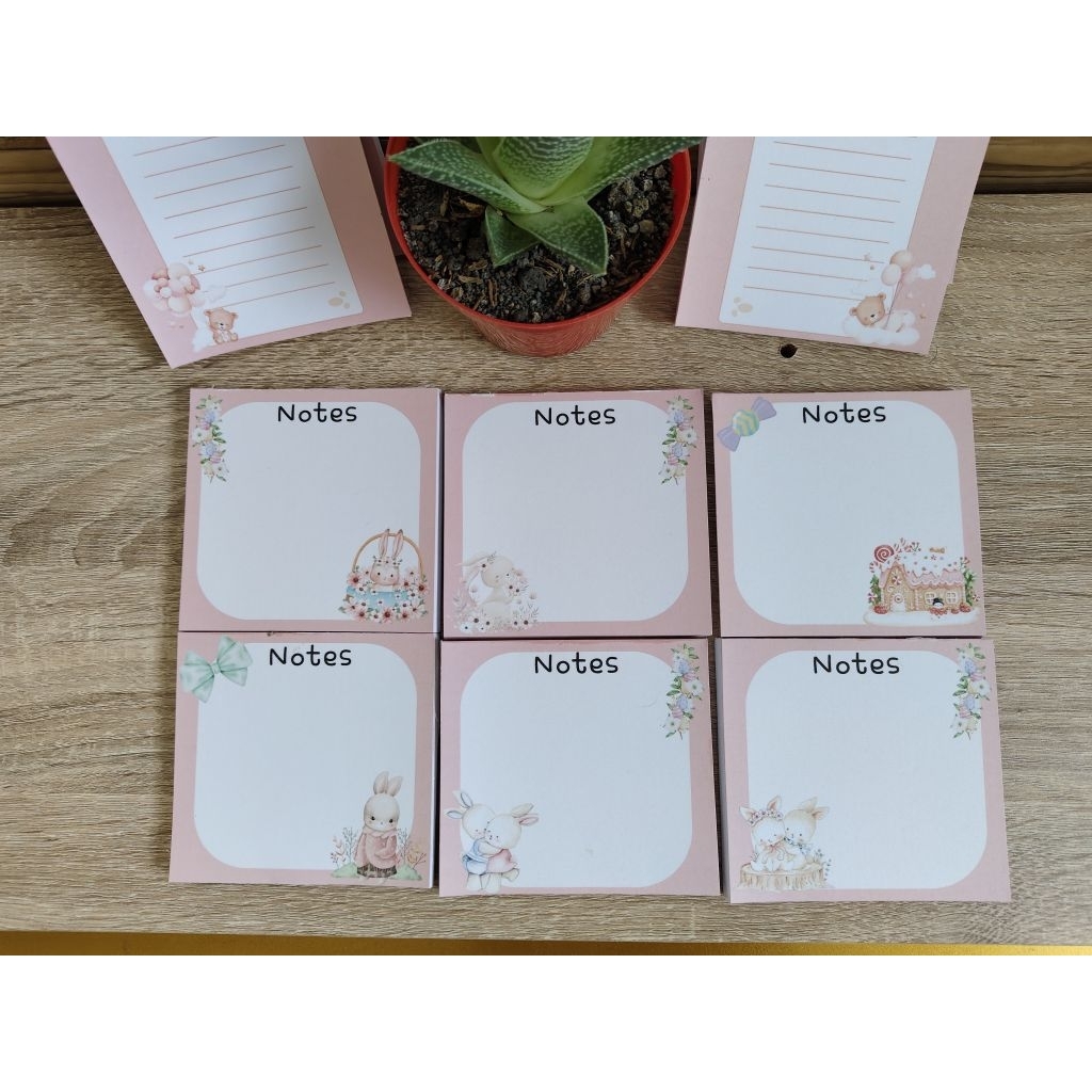 

Handmade 50 lembar Memo Pad Kertas Memo cute Rabbit