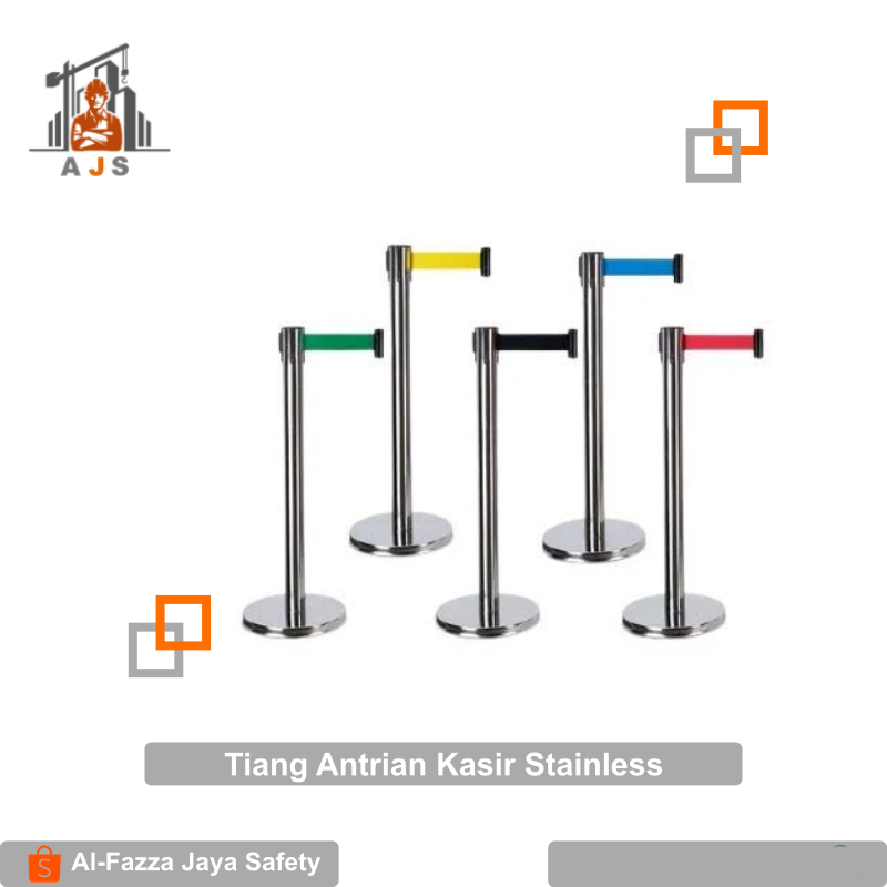 

Tiang Pembatas / Tiang Antrian Kasir Stainless