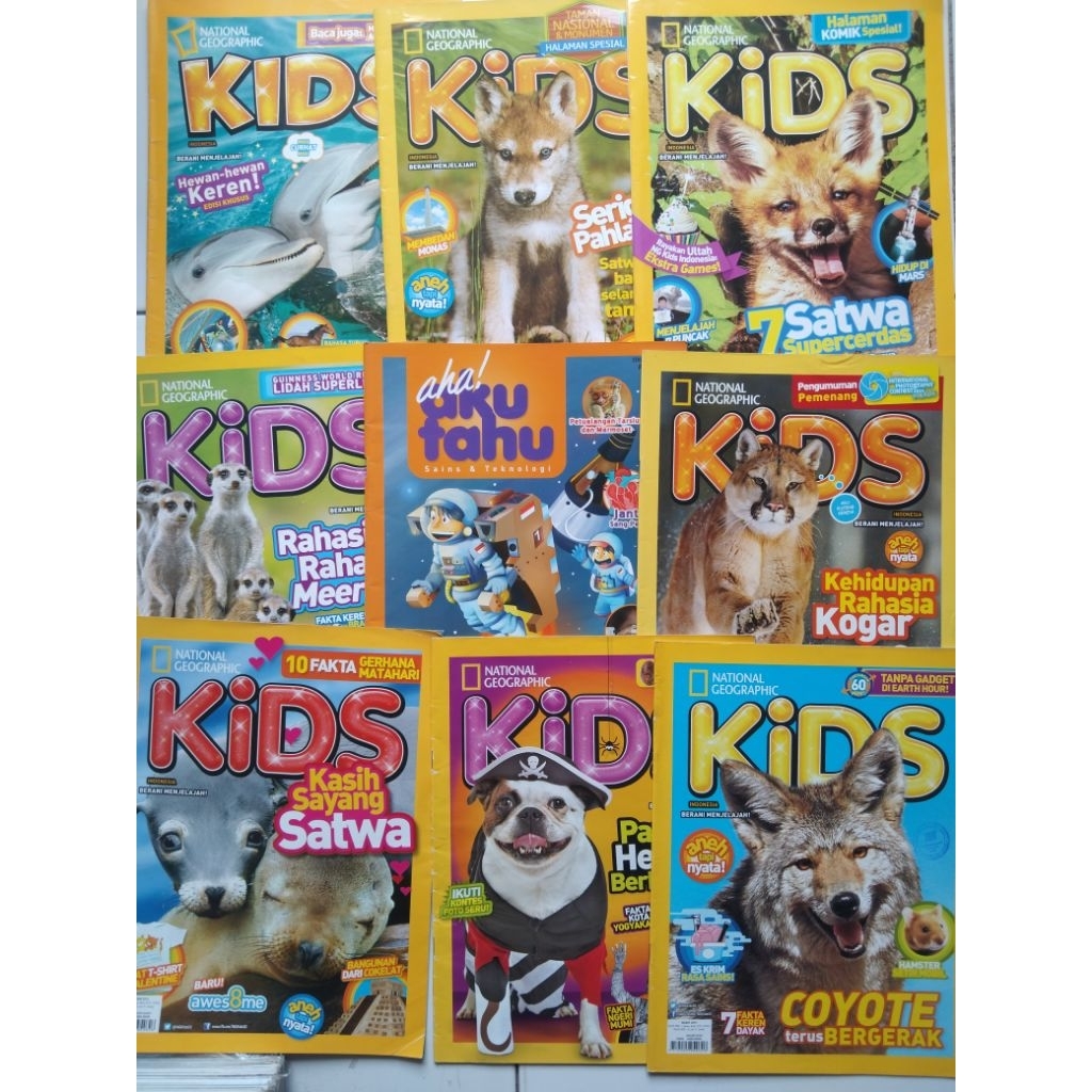 Buku Majalah Anak Pengetahuan NATIONAL GEOGRAPHIC KIDS & AHA AKU TAHU