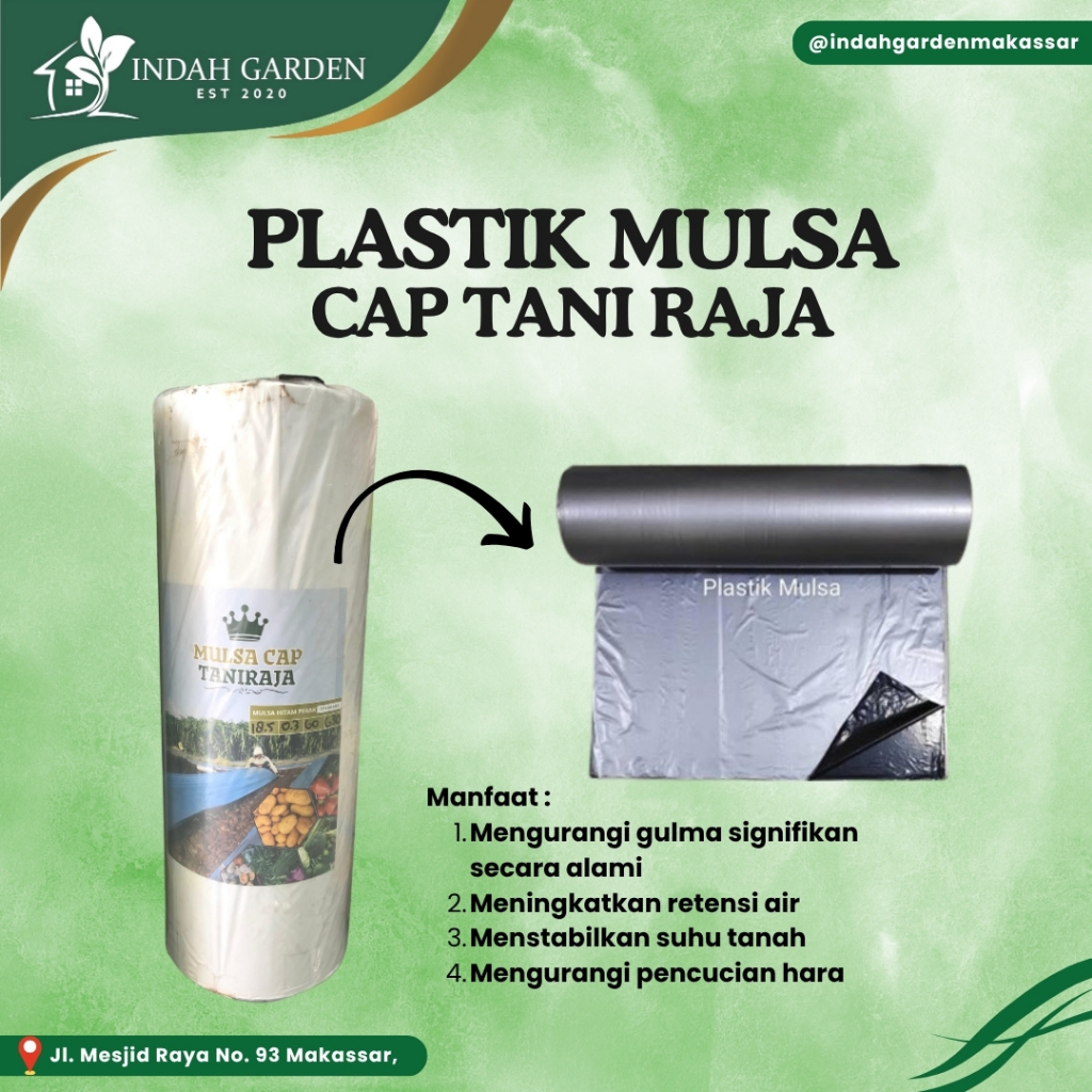 Mulsa plastik Cap Tani Raja - Mulsa plastik hitam-perak (MPHP) - 1 roll