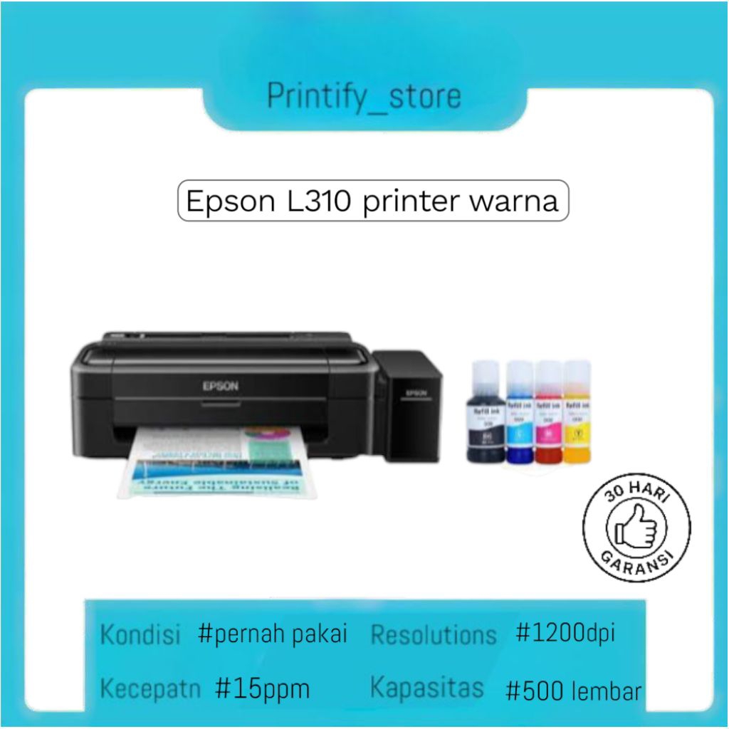 printer Epson L310 ,free tinta 1 set