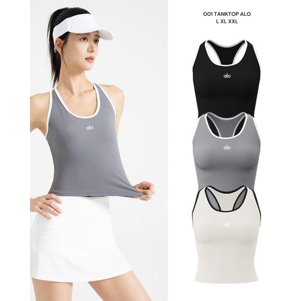 KAOS SINGLET TANKTOP ALO WANITA IMPORT OLAHRAGA