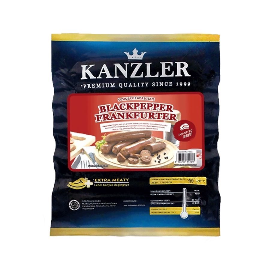 

Kanzler Sosis Blackpepper Frankfurter / Kanzler Blackpepper Frankfurter