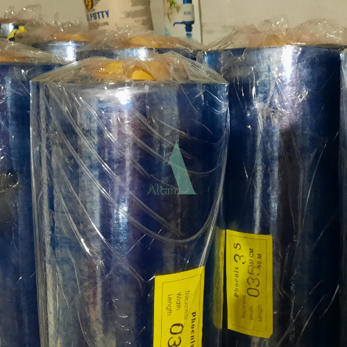 

[Altair] Plastik mica pvc transparant bening - ukuran real - untuk map, rapot, tote bag premium, handbag, industri tas.