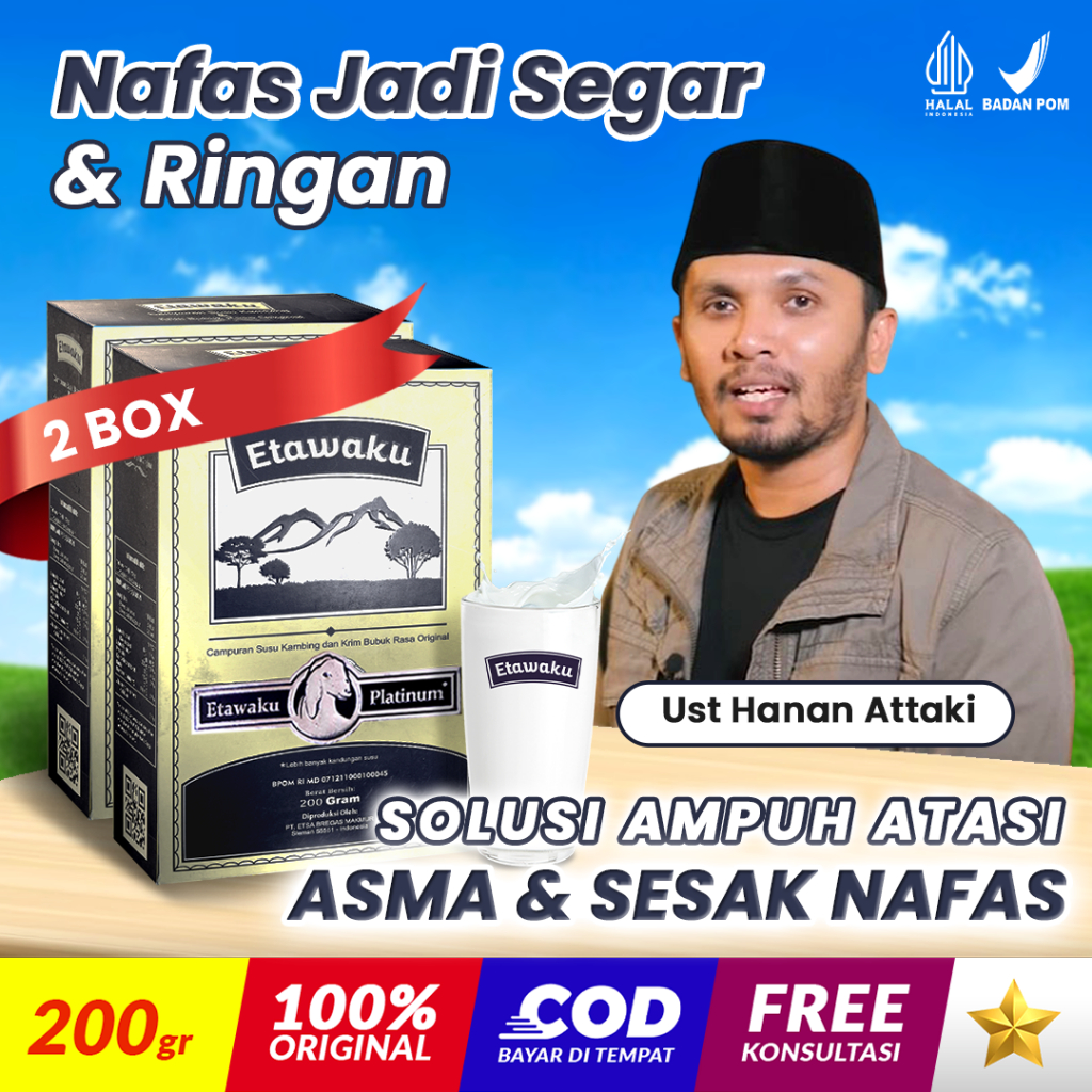 

ETAWAKU PLATINUM Susu Kambing Untuk Paru Paru Mengatasi Batuk Sesak Nafas Asli Original