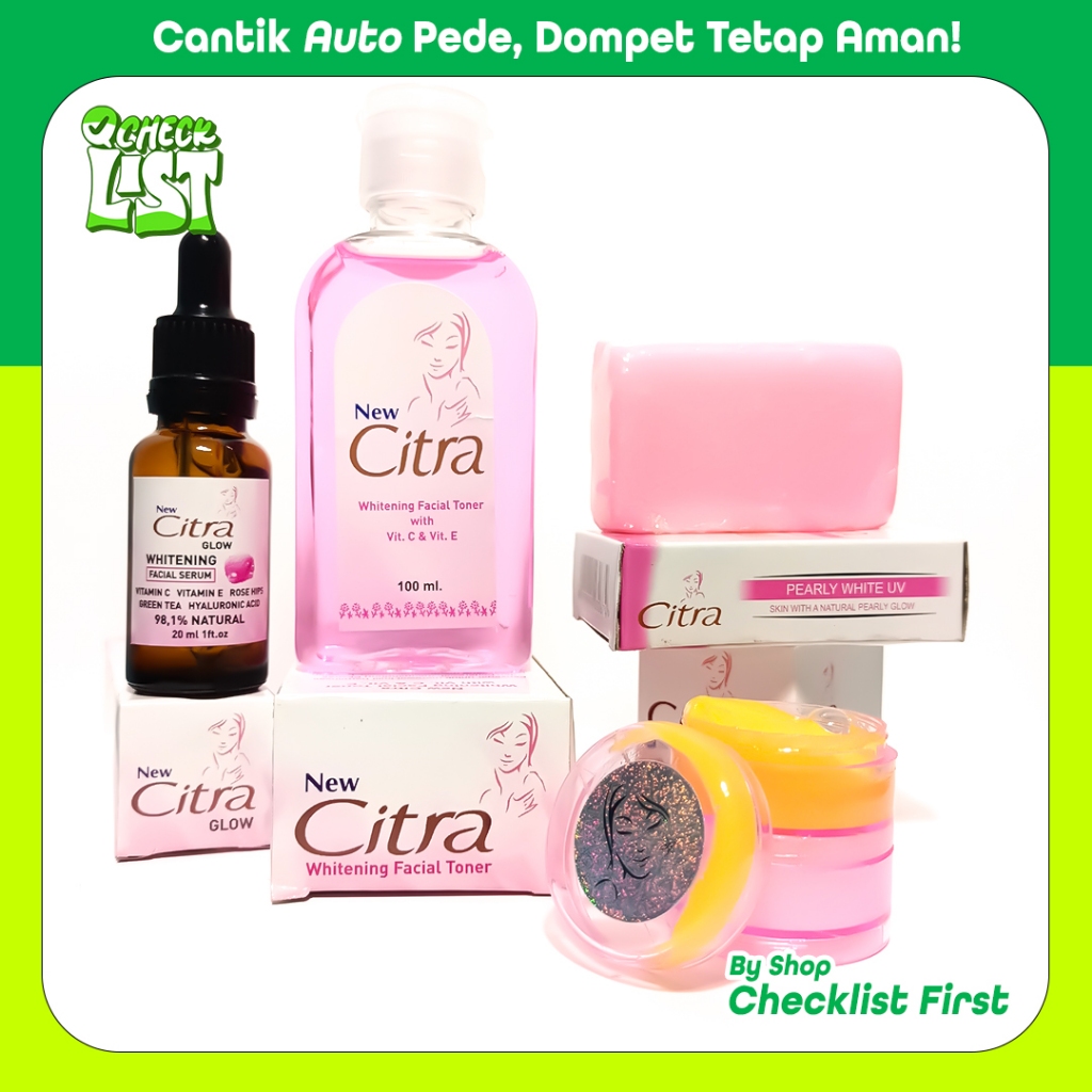 NEW Citra Glowing Series (Krim Susun Siang & Malam+Toner+Serum+Sabun Wajah)