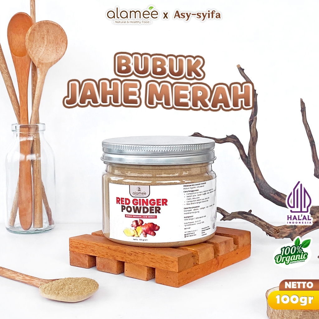 

ALAMEE Red Ginger Powder Premium Minuman Jahe Merah Bubuk Tanpa Campuran Sehat Serbuk Minuman 100gr