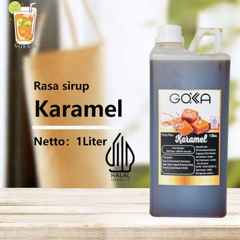 

GОKKA Syrup / Karamel Flavoured Sirup / Sirup Karamel Berkualitas Tinggi 1L International Halal