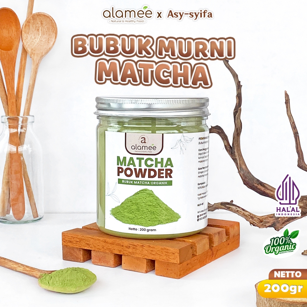 

ALAMEE Matcha Powder Minuman Teh Matcha Pure PREMIUM Matcha Tea Powder Tanpa Campuran Gula 200gr