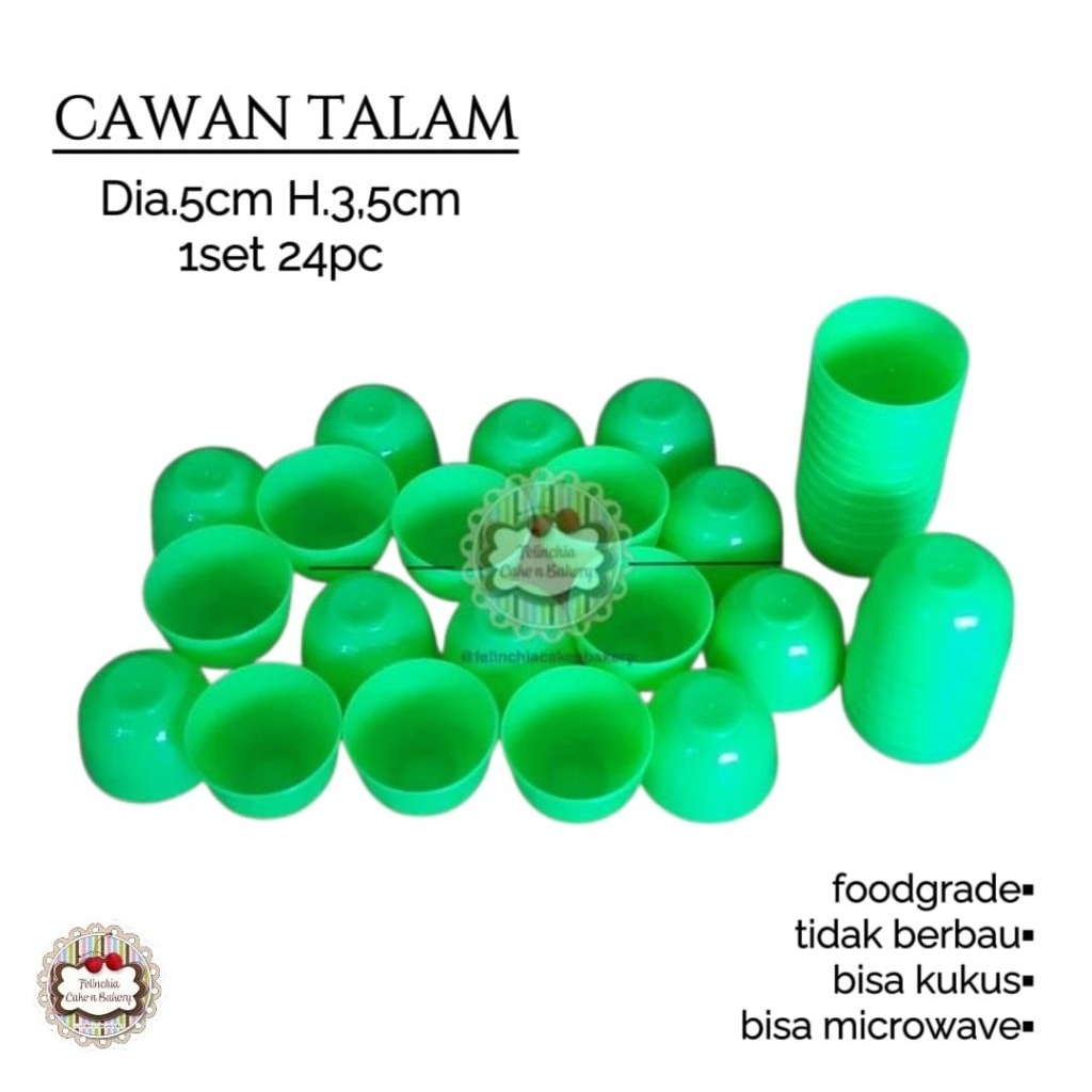 Cetakan Kue Talam Plastik 5cm | Cetakan Kue Ijo / Kue Lumpang / Siomay / Dimsum Serbaguna