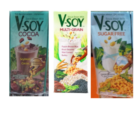 

V-Soy Soymilk / Susu Kedelai Multigrain 200 ml [SATUAN]