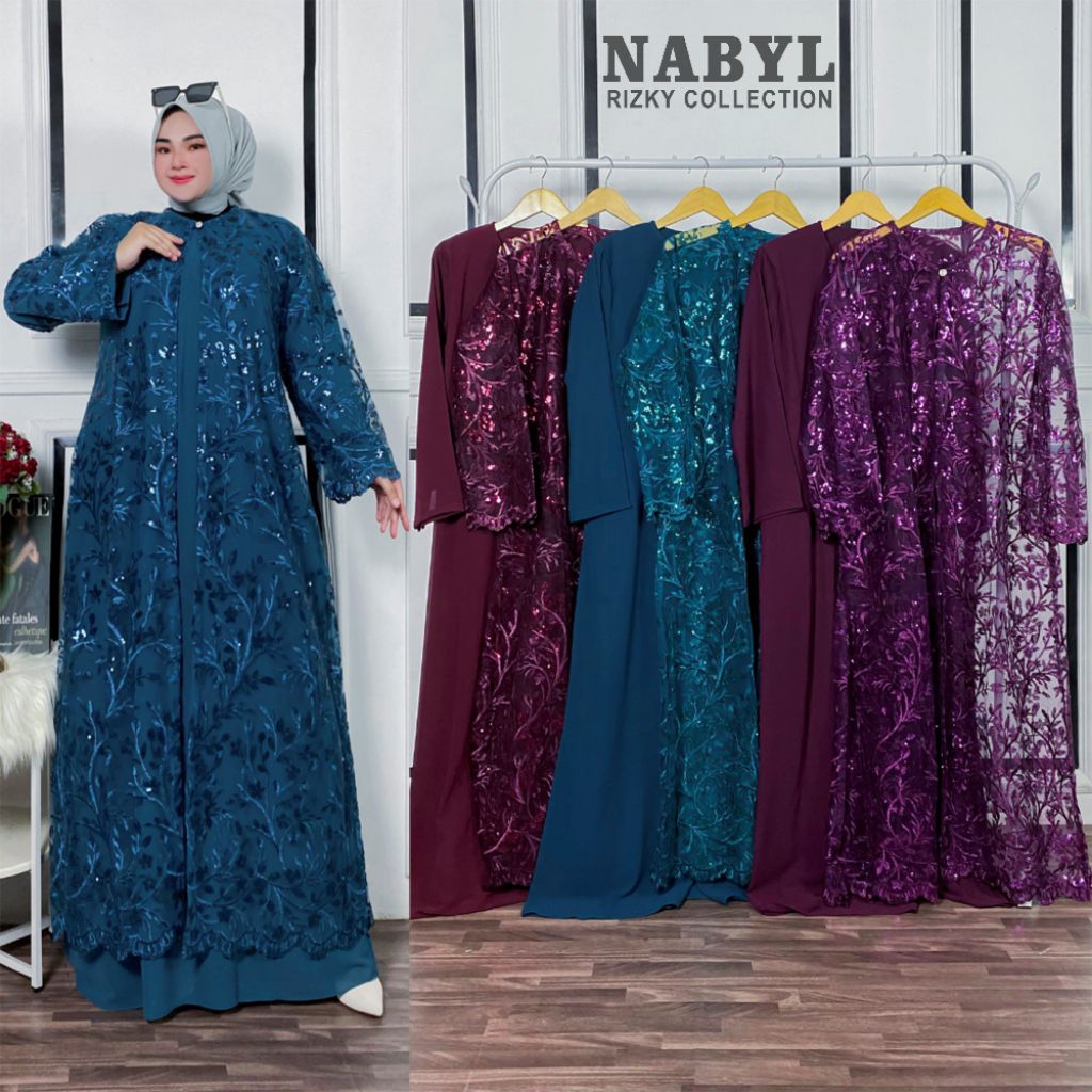 GAMIS SET BRUKAT TILE GAMIS CERUTY BABYDOLL OUTER BRUKAT TILE