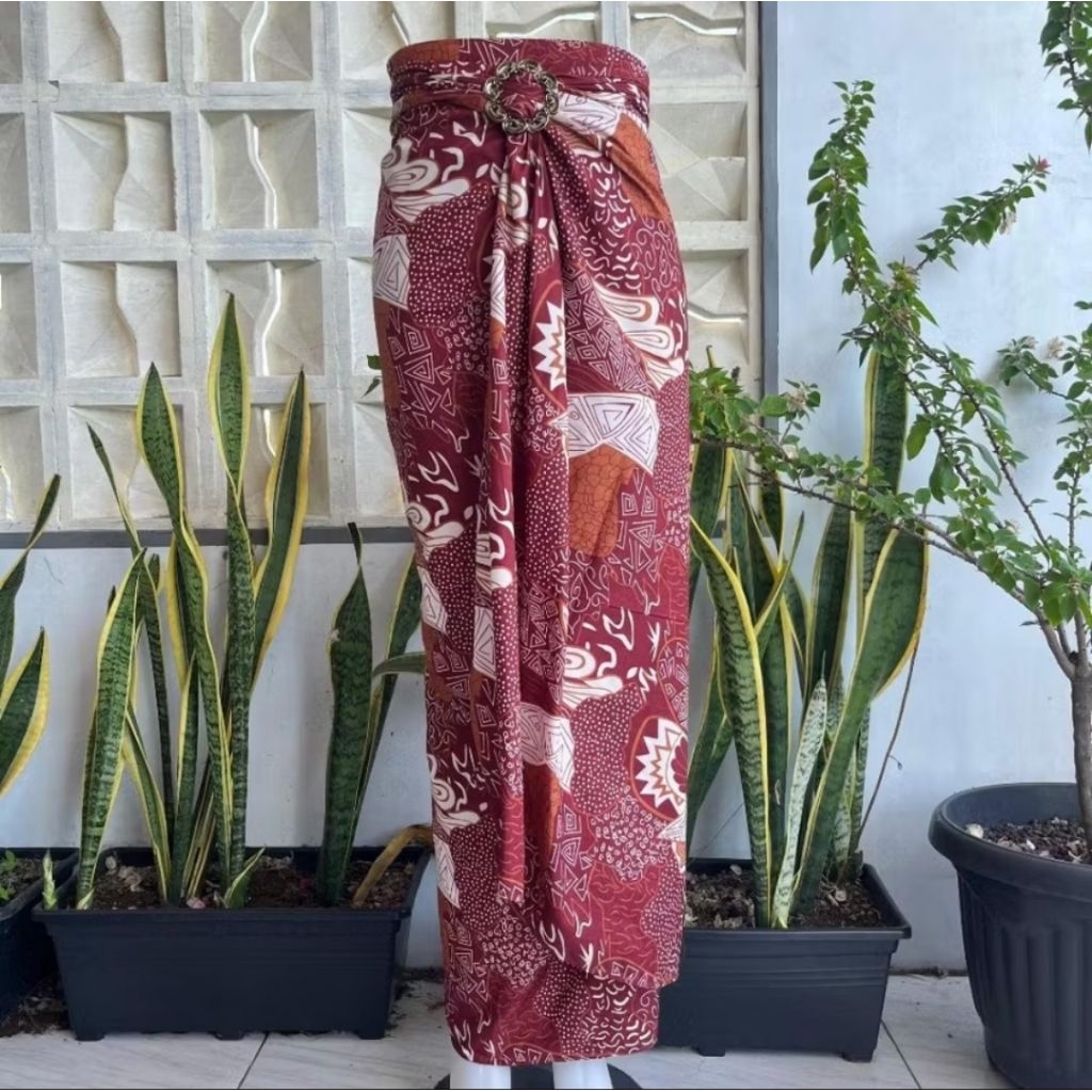 Rok Lilit Jumbo/Kain Motif Batik/Rok Lilit Free Gesper/Kamen Lilit