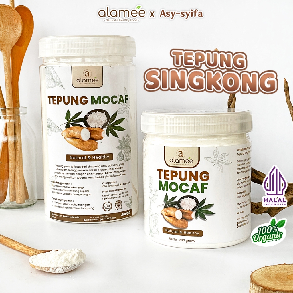 

ALAMEE Tepung Mocafine Gluten Free Tepung Singkong Sehat Rendah Gula High Fiber 400gr