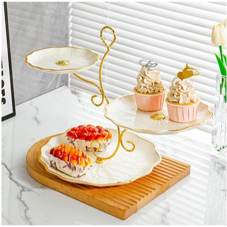 [GB] Cake Tray Tier Cup Cake Stand Tempat Kue Dessert 3 Susun | Snack Jar
