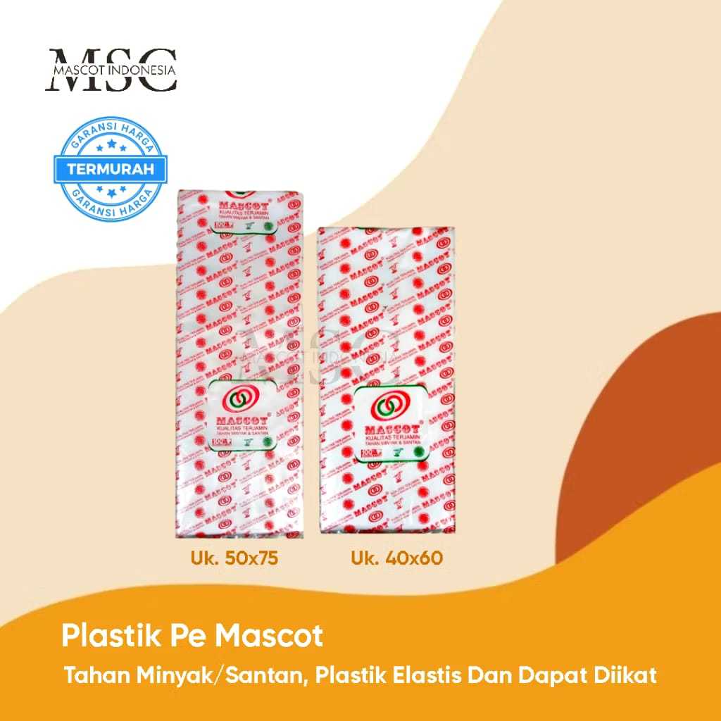 Plastik Pe cap Mascot / Plastik Es Mambo/Santan/Minyak/Plastik Sambal