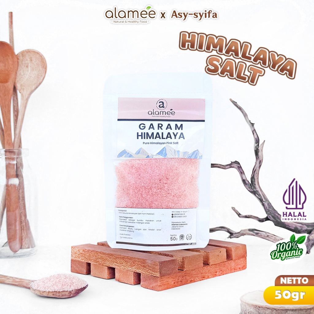 

Garam Himalaya Pink Salt Mini Travel Alami Kemasan 50g