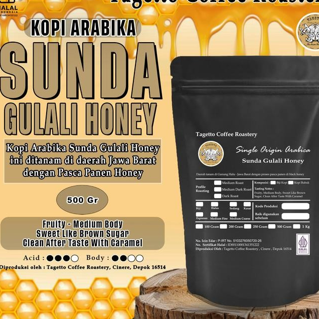 

Otten Coffee - Biji Kopi Arabika Sunda Gulali Honey 500Gr Specialty Arabica Bean Ground Bubuk 500