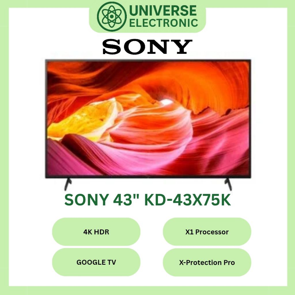 SONY 43X75K / KD-43X75K 4K GOOGLE TV 43 Inch