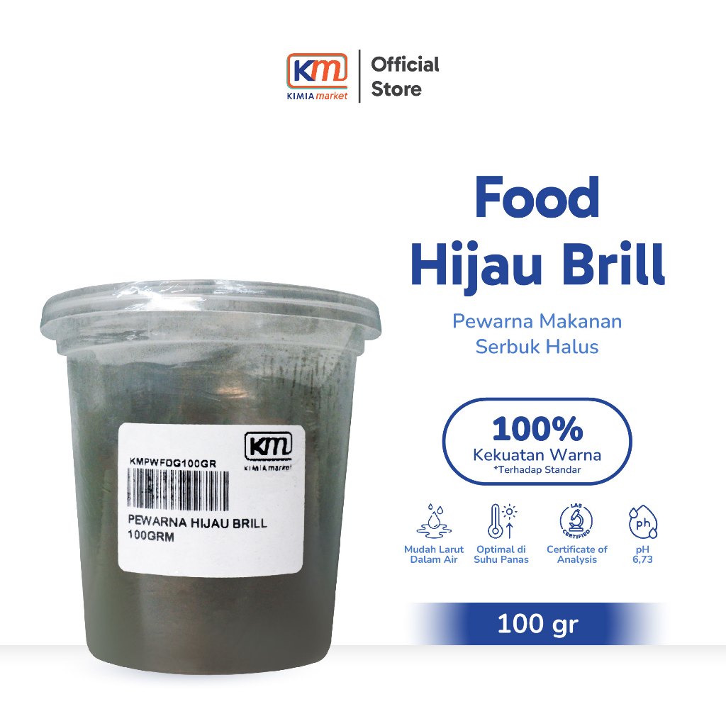 

Pewarna makanan warna Hijau Brill food grade 100gr