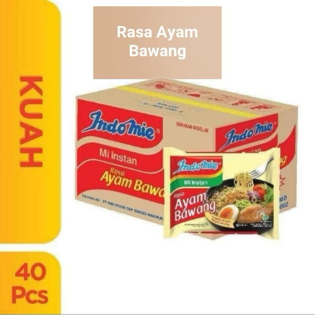 

Indomie Mie Instan Rasa Ayam Bawang 69 gram isi 40 pcs
