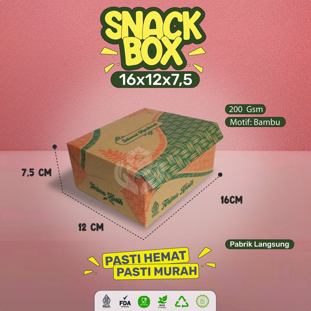 

Dus Snack 16x12 Bahan 200 Gsm (B2K149)