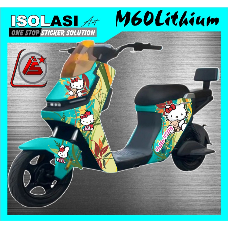 M60 lithium kitty 2 (BUKAN UNIT SEPEDA LISTRIK) Uwinfly M60 Lithium decal sticker sepeda listrik / s