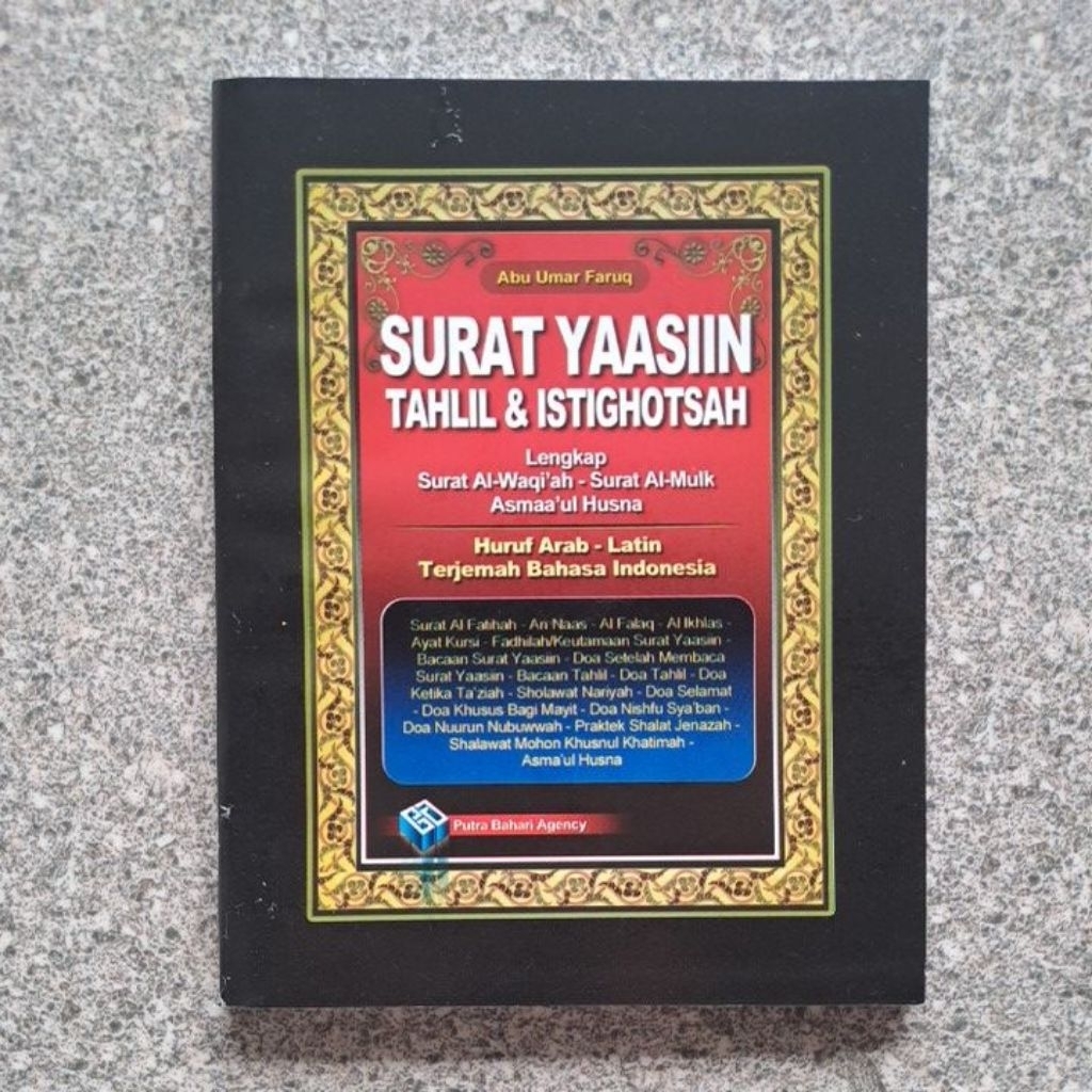 SURAT YASIN, TAHLIL DAN ISTIGHOTSAH TERJEMAH HVS KECIL 3/4 PUTRA BAHARI