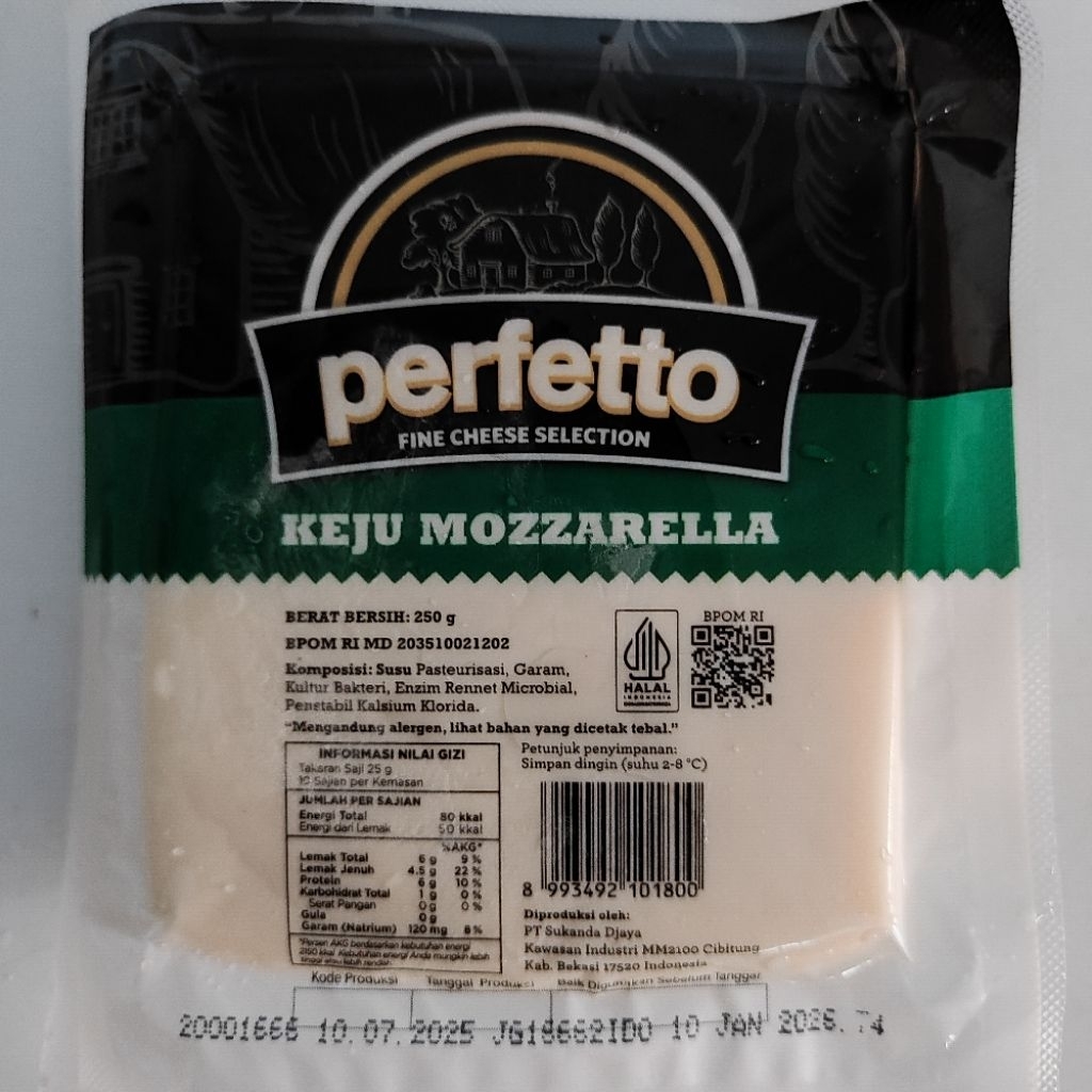

Perfetto Keju Mozarella 250g