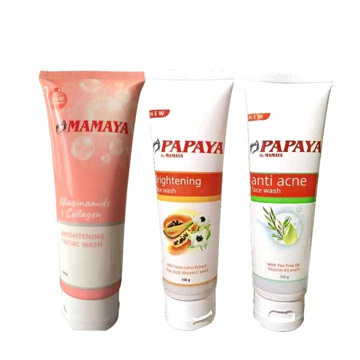 Papaya by Mamaya Facial Foam / Sabun Wajah Cair Pepaya Brightening / Anti Acne 100gr