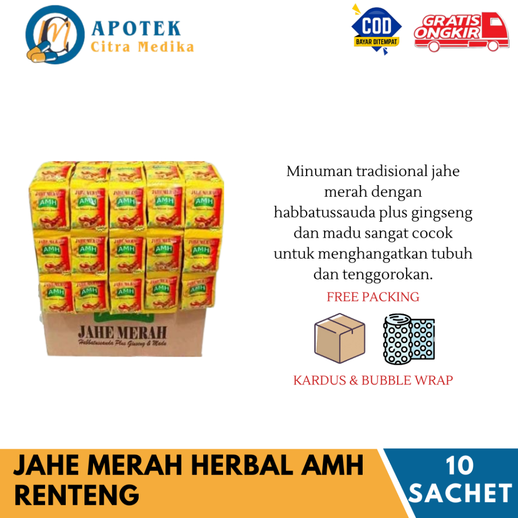 

Jahe Merah Herbal AMH - Memelihara Daya Tahan Tubuh dan Menghangatkan Tubuh