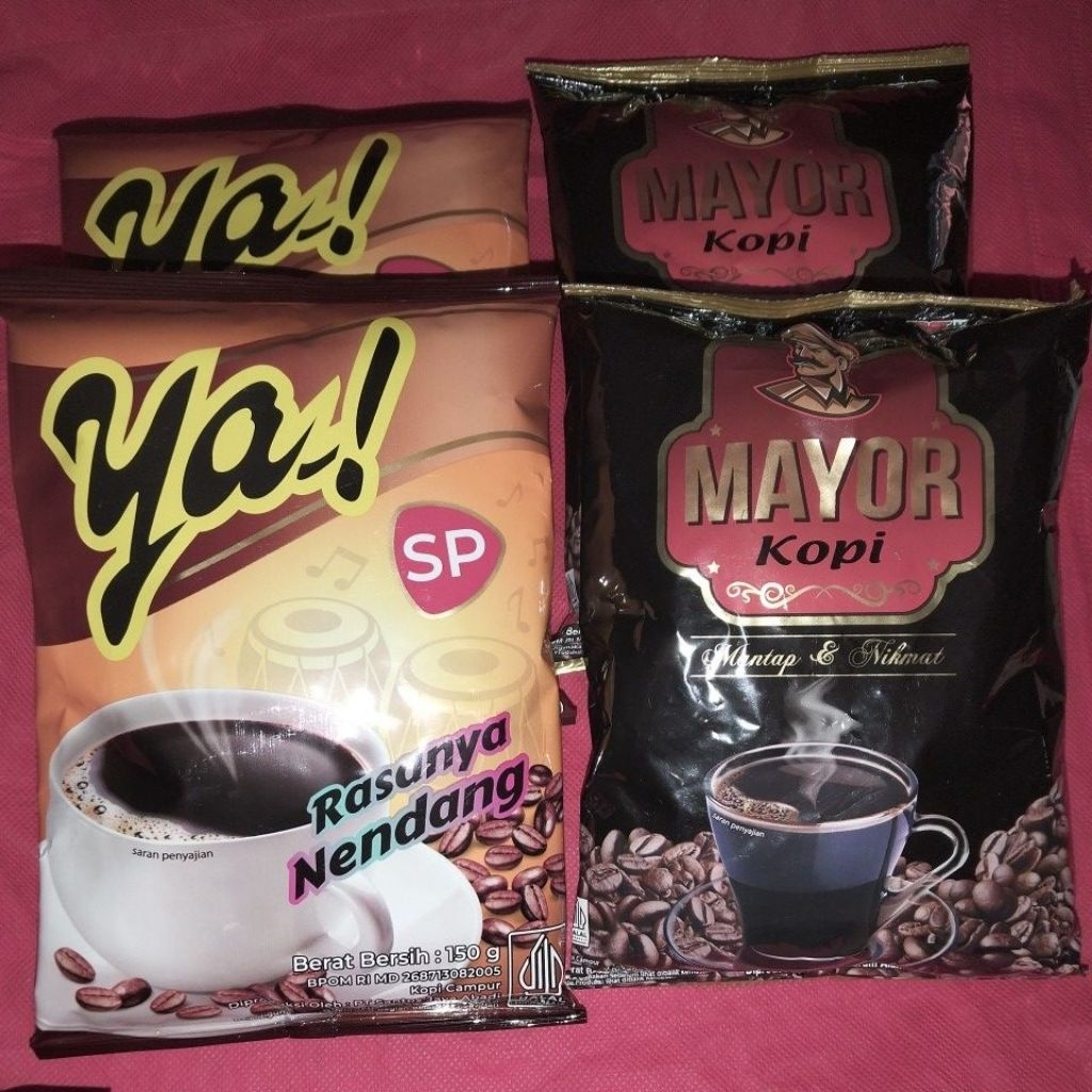 

2 pcs kopi YA! 150 gram & 2 pcs kopi MAYOR 120 gram