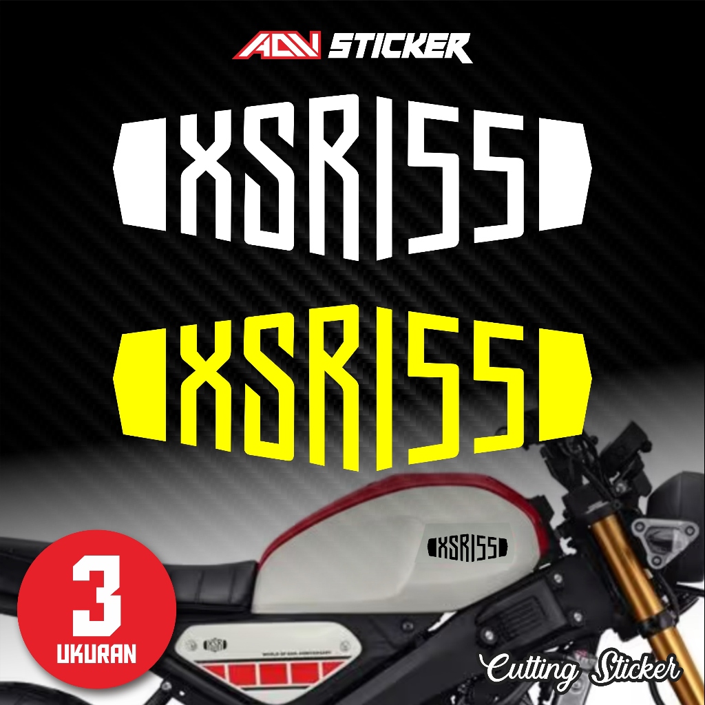 Sticker Cutting Logo YAMAHA XSR155 | Cutting Sticker Motor Premium | 3 Ukuran | 1 Pcs | 10 Warna #91