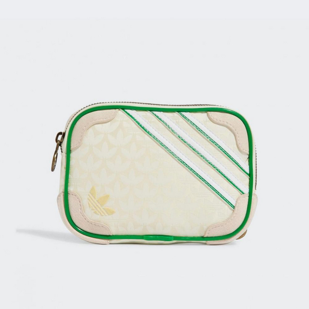 Tas Kecil Adidas Trefoil Monogram Jacquard Suede Mini Airliner Bag IS3007