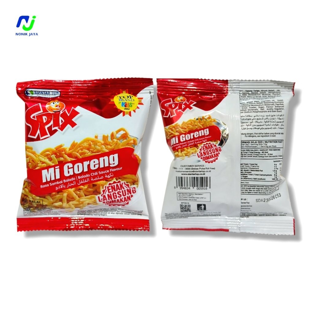 

Spix Mi Goreng Paket 2 Renteng Isi 20 Pcs@16gr ( ENAK LANGSUNG DIMAKAN )