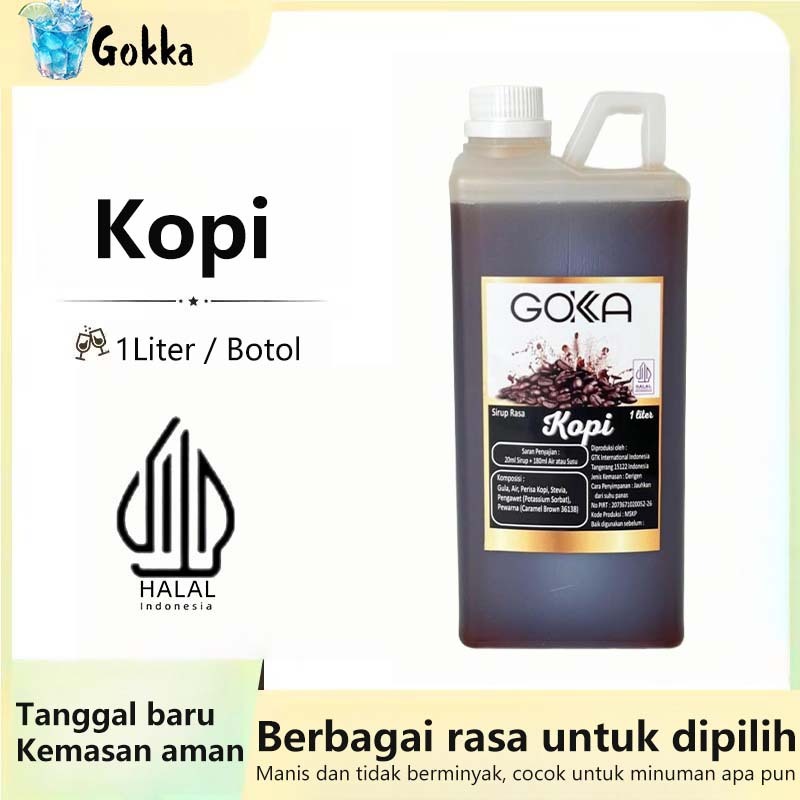 

GOKKA Sirup Minuman Rasa Kopi 1L Syrup / Sirup Kopi Sertifikasi Halal